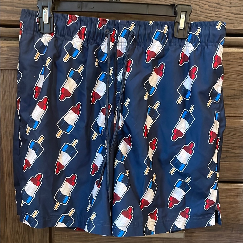 George Blue and‎ Red Swim Trunks Patriotic Design size medium